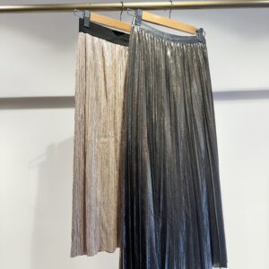 Foil midi skirt