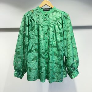 Organza appliqué blouse