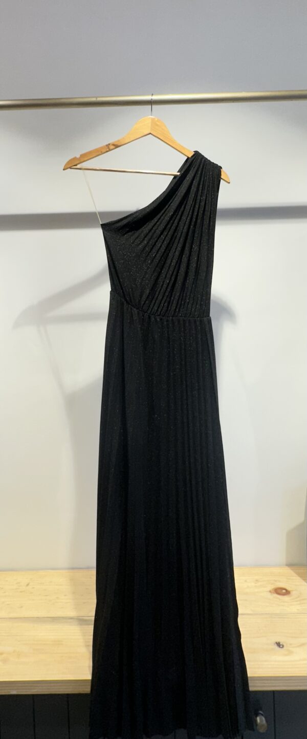 One shoulder pleated long dress - Image 3