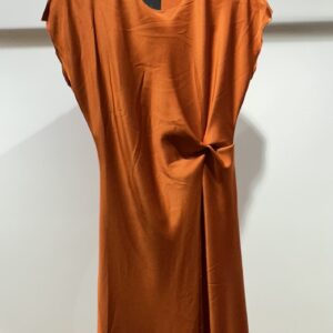 Satin Dress With Gathers