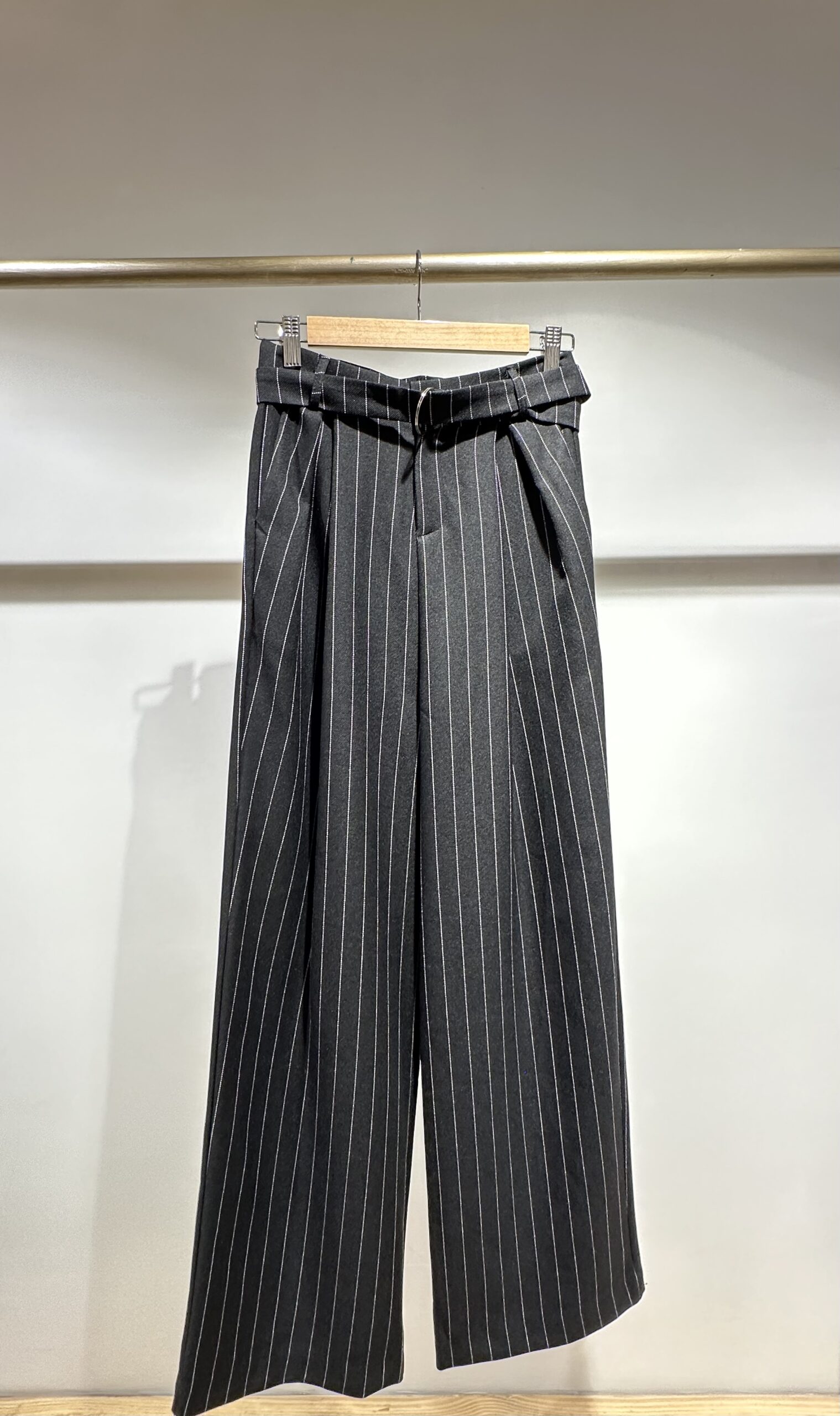 Striped Trousers with Belt