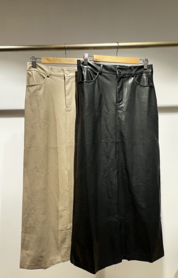 Faux leather skirts