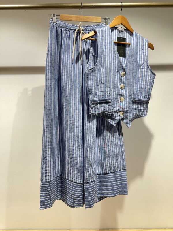 Striped Linen Waistcoat - Image 2
