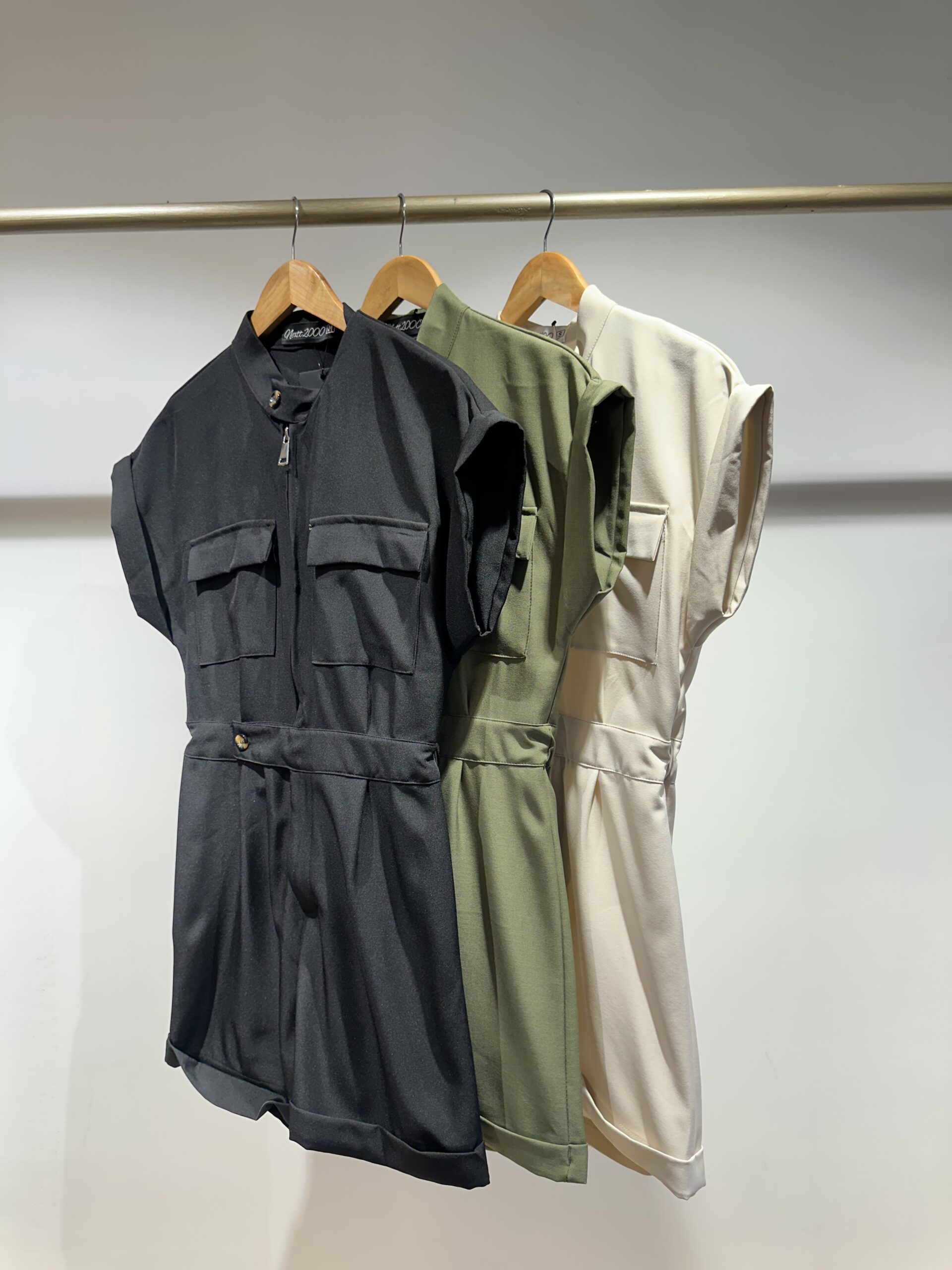 Khakhi Military Style Play Suit