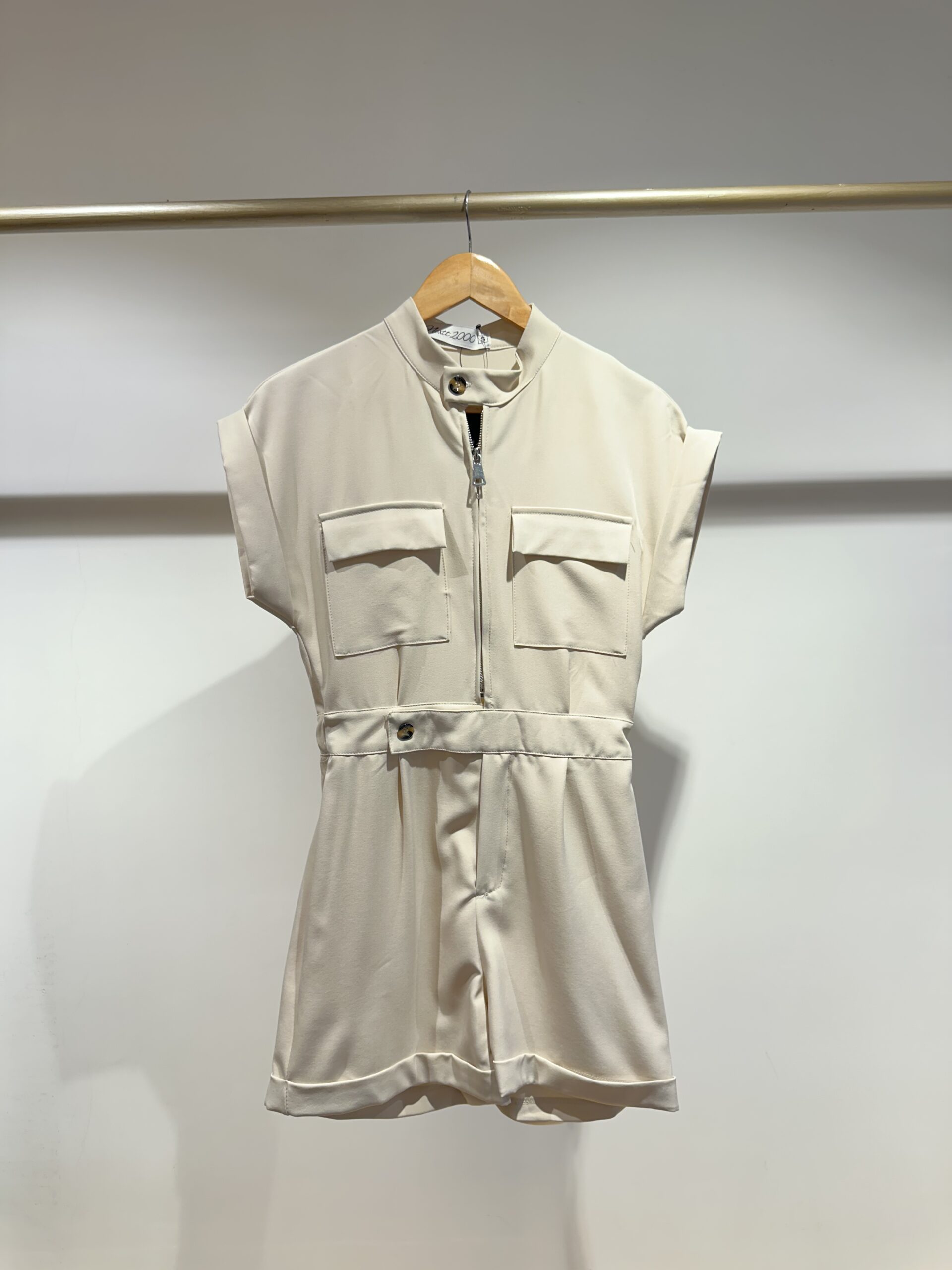 Khakhi Military Style Play Suit - Image 3