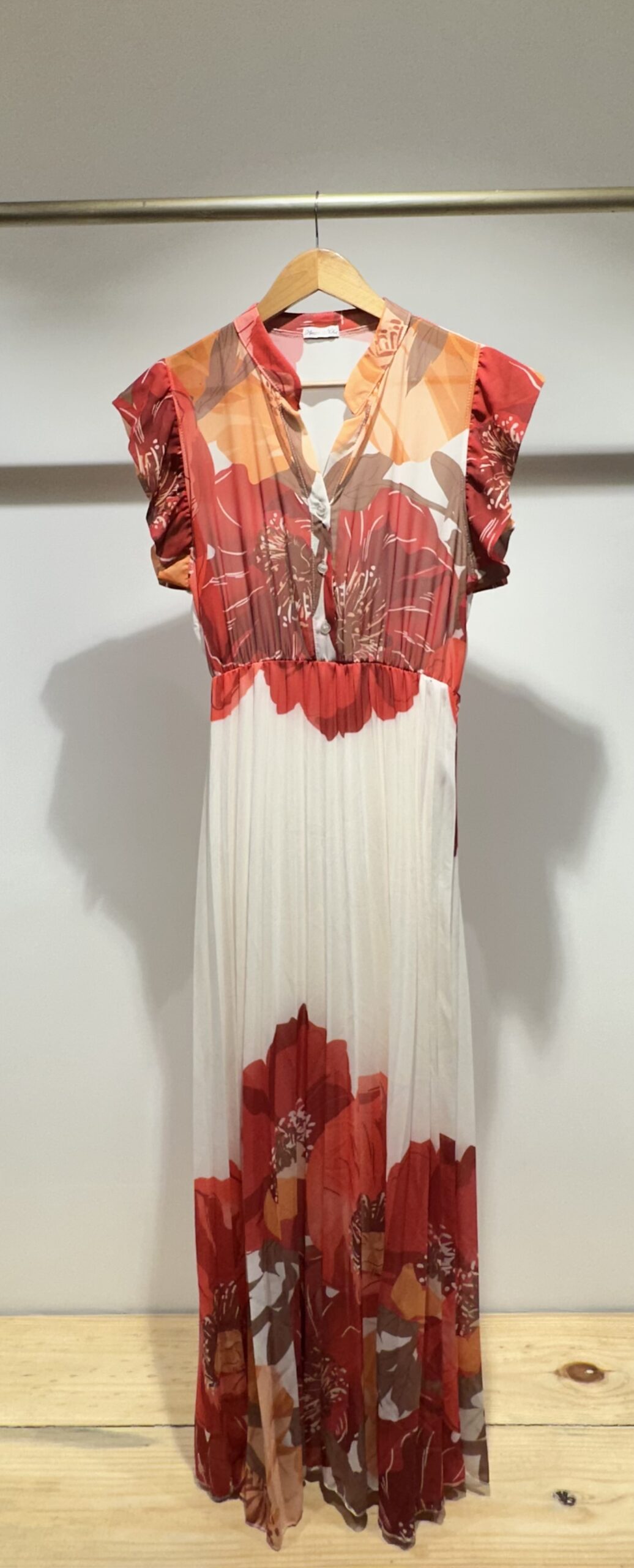 Floral Printed Long Dress - Image 4