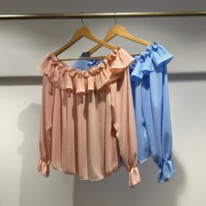 Off shoulder frill top