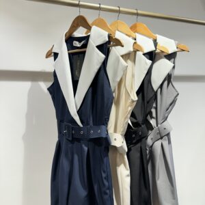 Play suit with white lapels