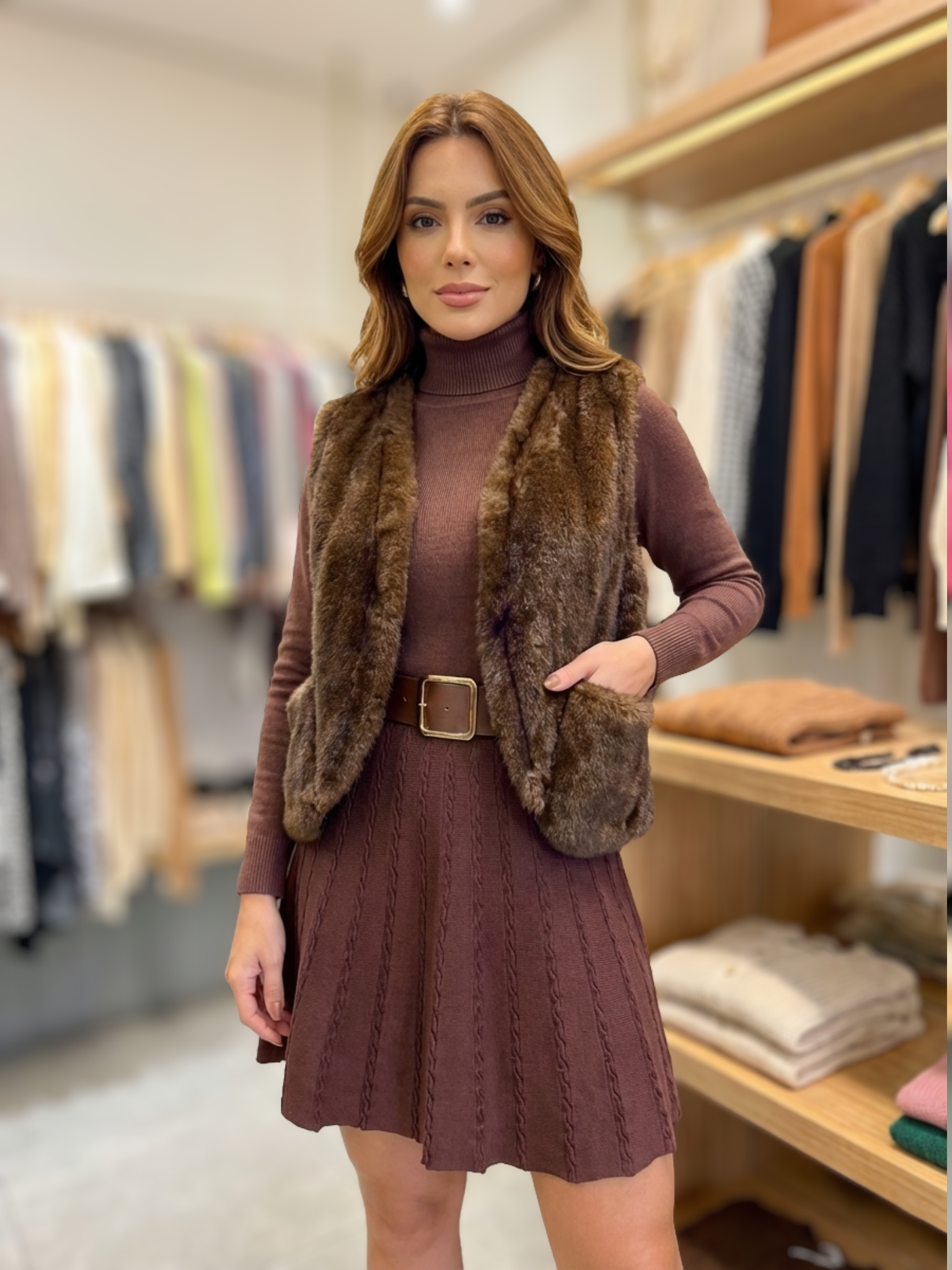 Short Fur Waistcoat - Image 3